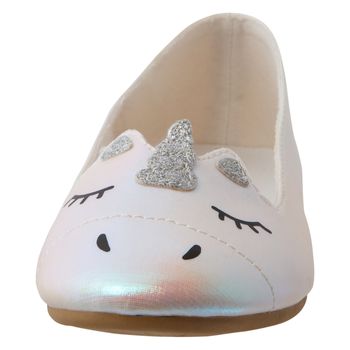 Zapatos planos con diseño de unicornio para niña pequeña