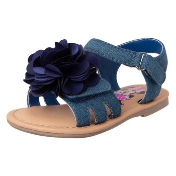 Sandalias con diseño de Minnie y flores para niña pequeña