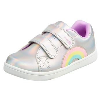 Zapatos casuales con diseño de arcoriis para niña pequeña