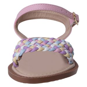 Sandalias con diseño de trenza para niña pequeña