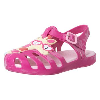 Sandalias de pescador con diseño de jirafa para niña pequeña