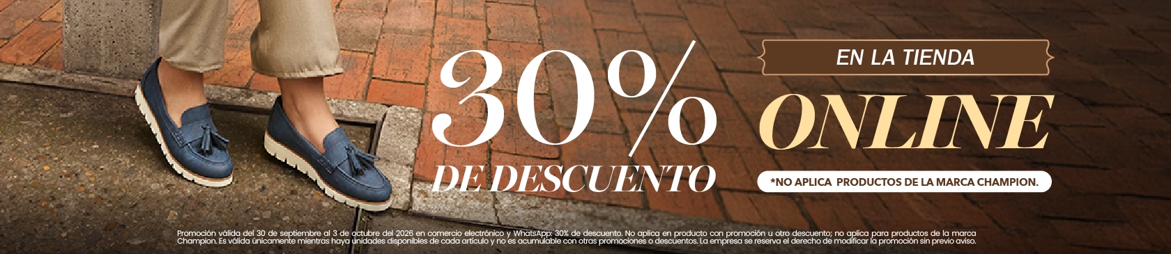 30% EN TODA LA TIENDA ONLINE