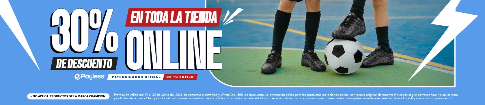 30% EN TODA LA TIENDA ONLINE