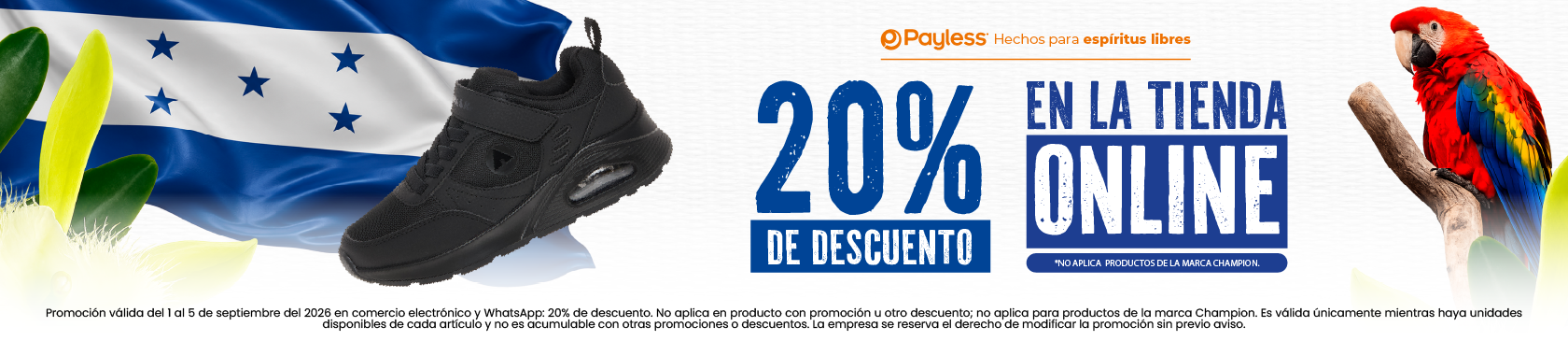 20% EN TODA LA TIENDA ONLINE