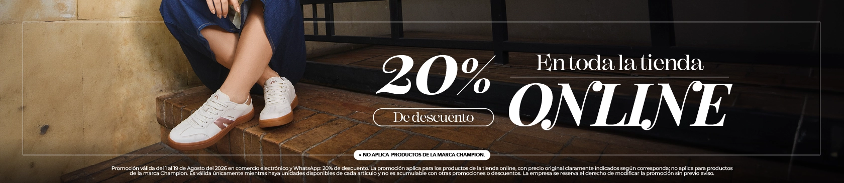 20% EN TODA LA TIENDA ONLINE
