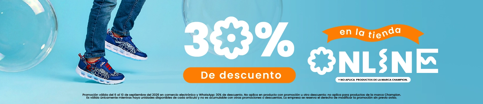 30% EN TODA LA TIENDA ONLINE