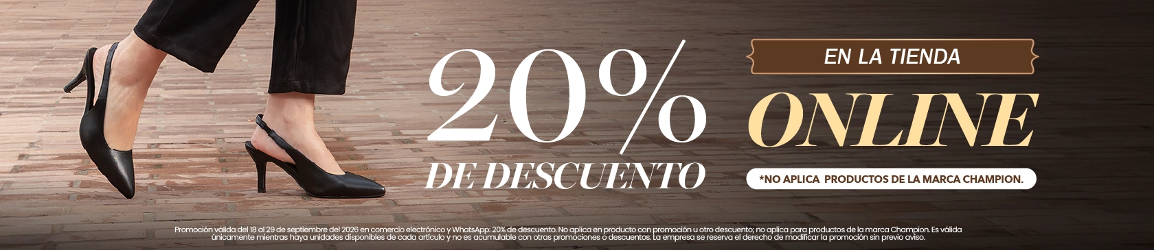 20% EN TODA LA TIENDA ONLINE